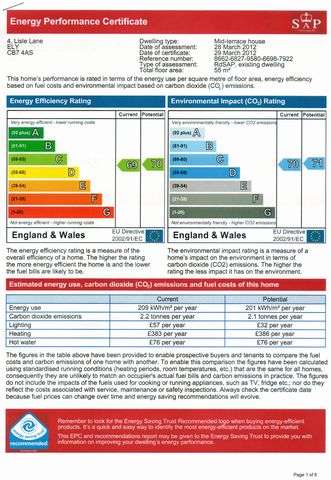 EPC For Lisle Lane, ELY, Cambridgeshire, CB7